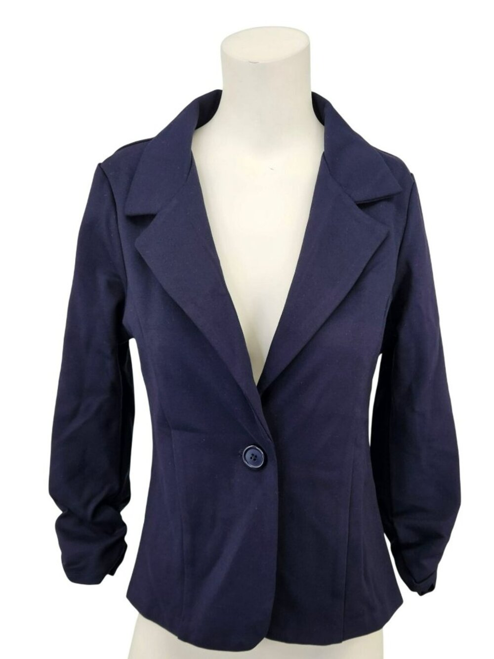 Noir Womens Navy Single-Button Blazer Size M Rayon-Spandex Blend NWT